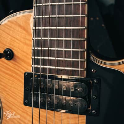 Grote Guitars 7-String Semi-Hollow HH Single-Cut Blonde Flame Maple 2014 image 8