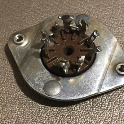Elco Pair of Octal to Nine Pin Tube Conversion Sockets 1950’s Steel Phenolic image 3