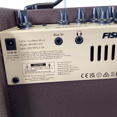 Fishman Loudbox Micro 2-Channel 40-Watt 1x5.25" Acoustic Guitar Combo 2023 - Present - Brown image 7