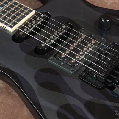 Jackson Custom Shop USA Soloist Stainless Frets 2019 Black Ghost Flames image 5