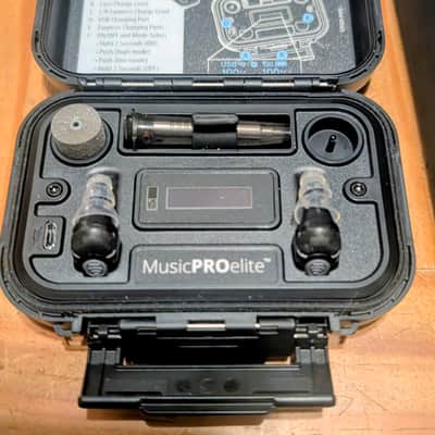 Etymotic Research Music Pro Elite Rechargeable Musicians Earplugs with Active Hearing Protection 2024 - Black Near Mint in Box image 1