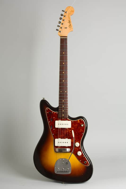 Fender Jazzmaster Solid Body Electric Guitar (1960), ser. #41163, original brown tolex hard shell case. image 1