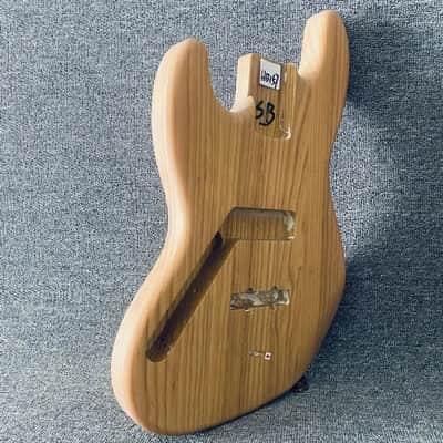 Ash Wood Left Handed 4 String Jazz Bass Style Body image 6