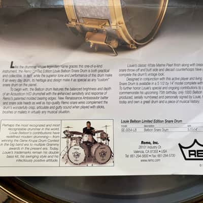 Remo Louie Bellson Signature Snare 1999 New Old Stock image 18