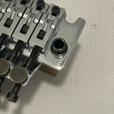 1980's Era Original Floyd Rose Made in Germany Chrome Tremolo Bridge Vibrato Kramer Guitar FU Tone Brass Block image 14