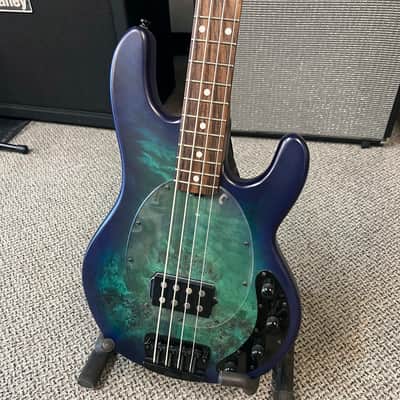 Sterling by Music Man Sting Ray 4-String Bass Guitar (RAY34 Poplar Burl H) image 3