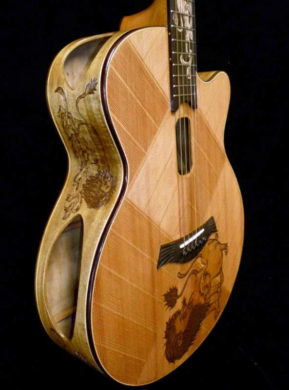 Blueberry Handmade Grand Concert Guitar Songwriter Motif Built to Order image 1