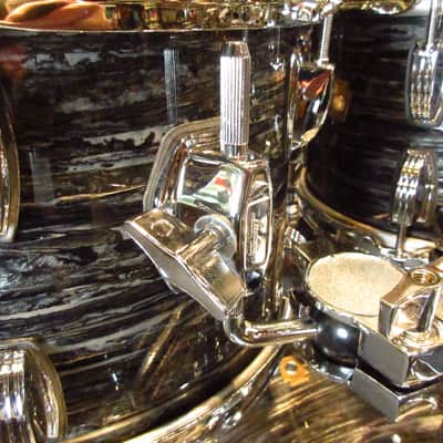 Ludwig Legacy Mahogany & Maple 4-pc Drum Set 20", 10", 12", 14" Vintage Black Oyster image 6