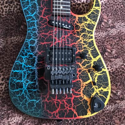 Jackson/Charvel 3DR 1987/88 - Rainbow fire crackle! + Gator H/C image 3