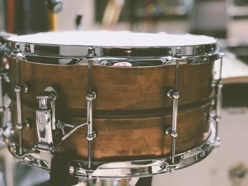 Ludwig LC663T Raw Copper Phonic 6.5x14" Snare Drum with Tube Lugs	 image 3