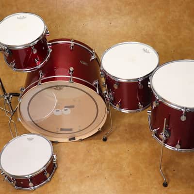 PDP 5pc CX Drum Set Shell Pack Red Sparkle 24 16 14 13 14 image 11