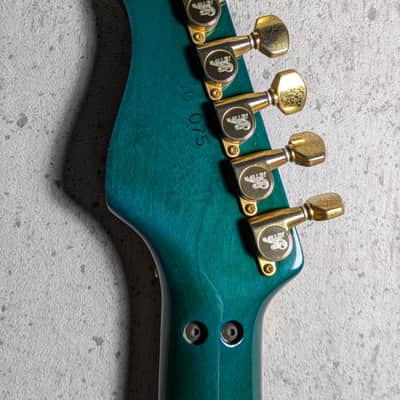 Valley Arts M Series Super Strat 80-90s Trans Aqua / Emerald Green image 15