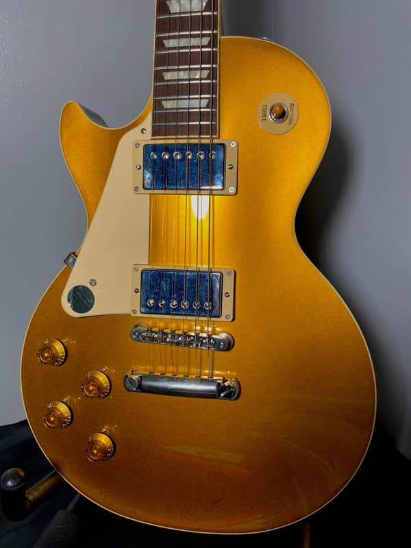 Left Handed 1950s Les Paul Standard Goldtop Electric Guitar image 1