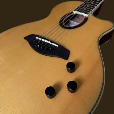 Aslin Dane Icosa 6 String solid top thin line electric-acoustic guitar - Natural in High Gloss image 3