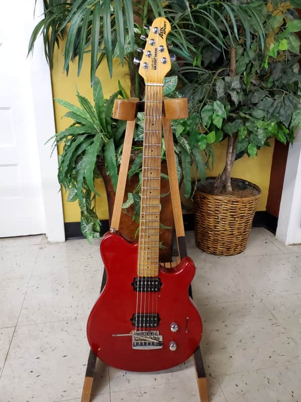 Ernie Ball Music Man AXIS SPORT 1998 RED HH MAPLE TREM image 1