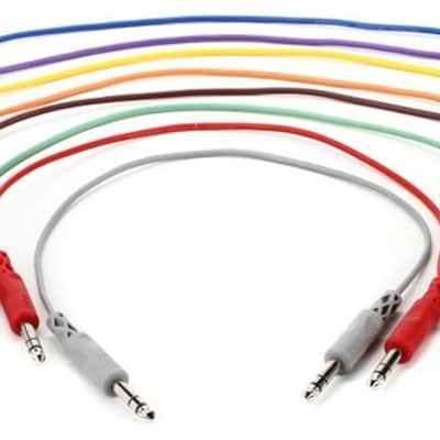 Hosa CSS-845 1/4-inch TRS Male to 1/4-inch TRS Male Patch Cable 8-pack - 1.5 foot (Various Colors) image 2