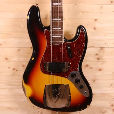 Fender Custom Shop 1972 Jazz Bass Relic - Rosewood Fingerboard, 3-Tone Sunburst image 1