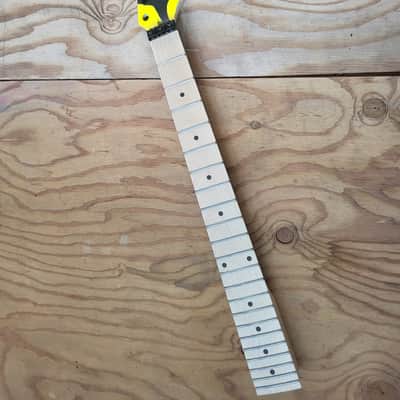 Custom Tiger Stripe Design 22 fret Maple Guitar Neck Replacement, Floyd Rose Nut Stainless Steel frets diy image 5