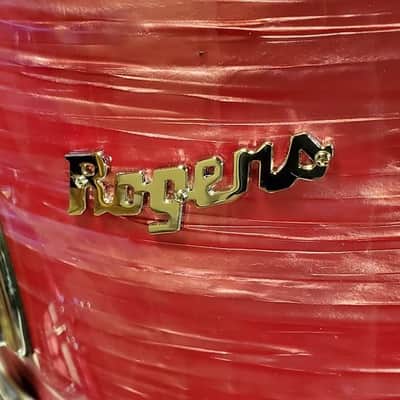 Rogers 3pc Drum Set 2020 Red Whine Ripple image 5