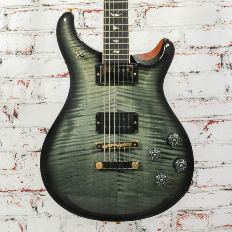 PRS - (2018) McCarty 594 Wood Library 10-Top Electric Guitar Trampas Green Smokehouse Burst with OHSC - USED image 1