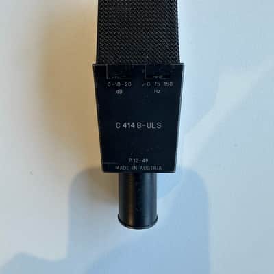 AKG C414 B ULS Large Diaphragm Multipattern Condenser Microphone 1980s - Black image 2