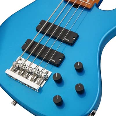 Sadowsky MetroExpress 5-String 24-Fret Modern Bass Roasted Maple Fingerboard 5-String Solid Ocean Blue Metallic High Polish image 6