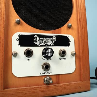 1974 Dwarf Portable Guitar Amp Vintage Solid Oak AC & Battery Powered Amplifier image 9