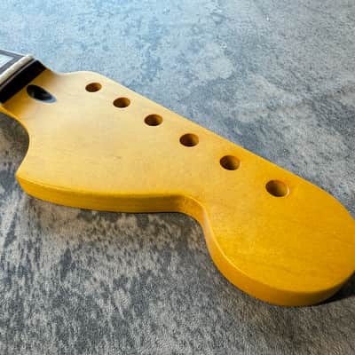 BMC Guitar Neck Jazzmaster® Strat® Stratocaster® 22 Fret Maple MOP Block Inlays Bound With Rosewood Fingerboard Nitro Lacquer 2025 - 9.5 Radius CBS LARGE HEADSTOCK.  [JM104] image 2