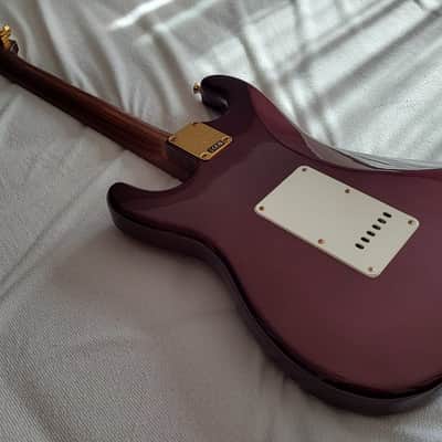 Custom Squier 40th Anniversary Gold Edition Stratocaster - Ruby Red Metallic, 100% Rosewood Neck (2022) image 13