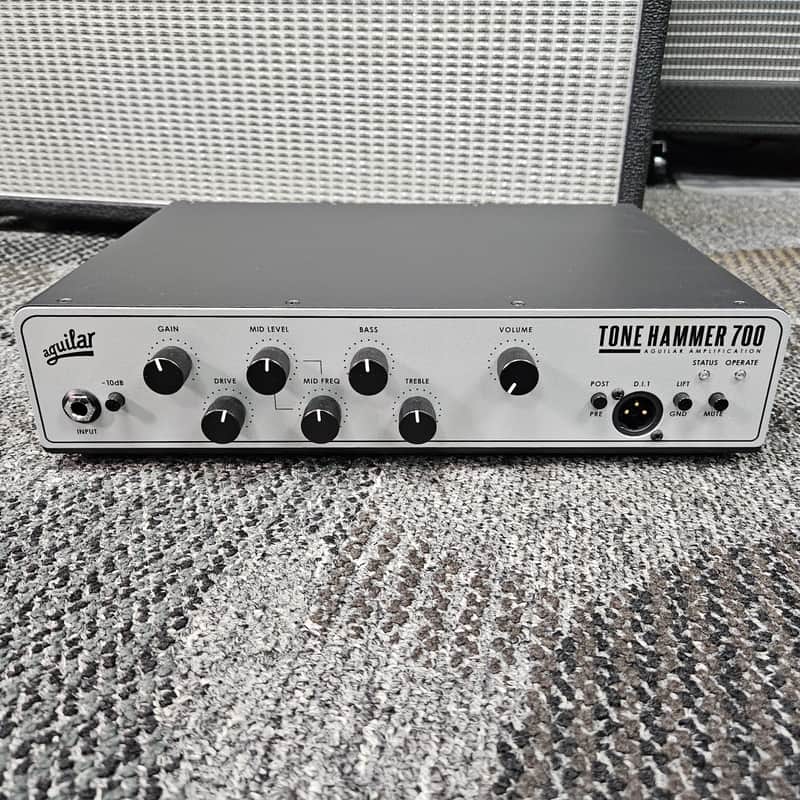 Aguilar Tone Hammer 700 V2 700-Watt Bass Amp Head - Silver