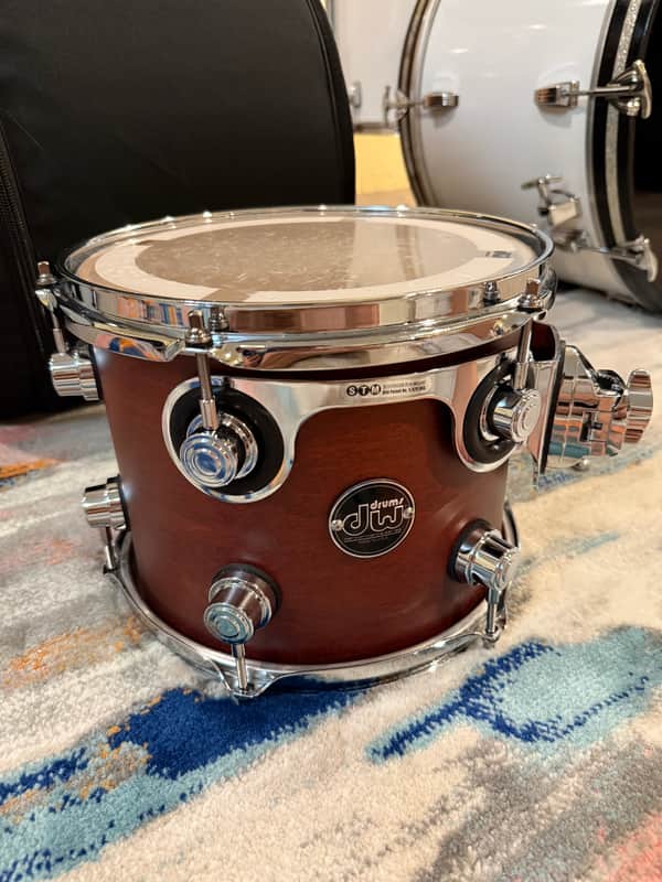 DW Performance Series 8x10" Rack Tom 2010 - Present - Tobacco Stain image 1