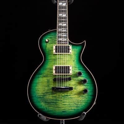 ESP USA Eclipse Flame Maple Dark Lime Sunburst image 1