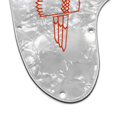 White Pearl 4 Ply Pickguard for Epiphone Thunderbird Option 1 W/ Decal Made in USA by WD image 5