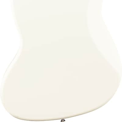 Fender Standard Series Jazz Bass Guitar, Olympic White, Laurel image 3
