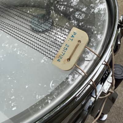 All Original Ludwig Acrolite 5x14" 8-Lug Aluminum Snare Drum w/ Rounded Blue/Olive Badge image 23