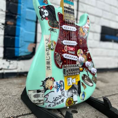 The  Weezer Guitar by Gepettos Guild - Seafoam Green Rivers Cuomo image 5
