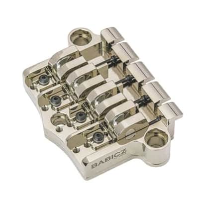 Babicz Full Contact Hardware ORIGINAL SERIES FCH 3PT BASS BRIDGE, 4 String W/SHIM, chrome image 4