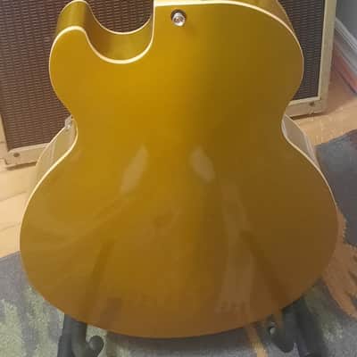 Hagstrom HJ500 Vintage Series Gold Top Jazz Hollowbody Guitar Sweden image 8
