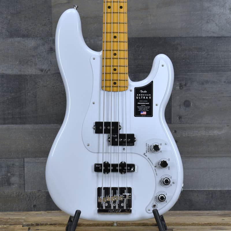 Pre-Owned Fender American Ultra II Precision Bass - Avalanche with Hardshell Case