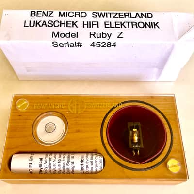 Benz Micro Ruby-Z MC Cartridge, Zebra wood, Line-contact diamond, Boron Cantilever, like new condition image 2