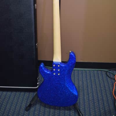G&L Kiloton 2016 Blue Metal Flake 4-String Bass Guitar USA Made w/ HSC, COA & Build Sheet image 6