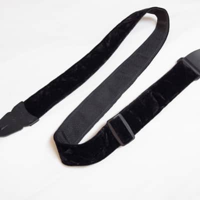 LM 2" Crushed Velvet BLACK guitar STRAP - Comfortable, Soft - NEW image 1