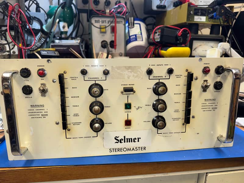 Selmer Stereomaster 100W (Dual 50W) Tube Amp Head 1965-1967 Metal Box | Fully Serviced w/ NOS GE Tubes | Syd Barrett Pink Floyd Era image 1