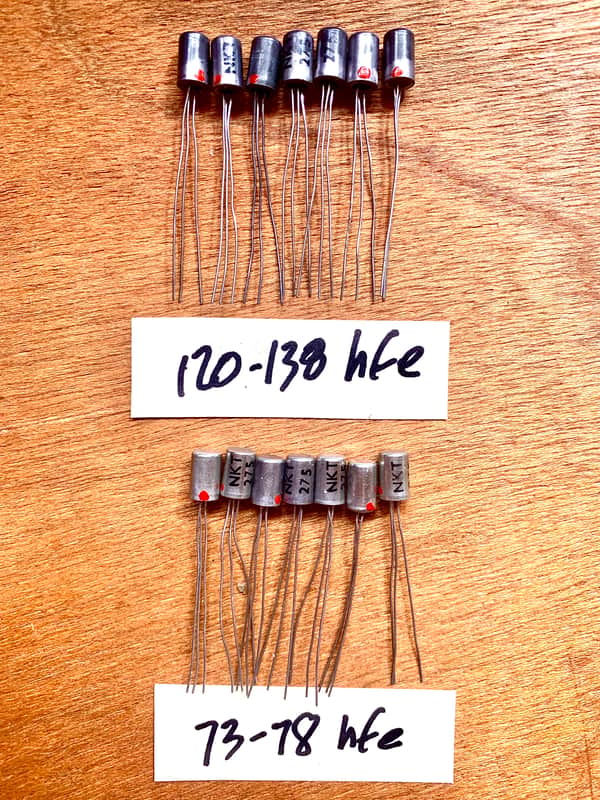 Genuine NOS Newmarket “Red Dot” NKT275 / NKT-275 Germanium Transistors: Qty 14 (7 pairs) image 1