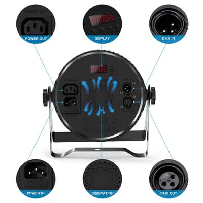 Stage Lights, 4 Pack Led Par Lights Rgbw Dj Stage Lighting 14X6W Uplights For Events By Sound Activated And Dmx Control For Wedding Church Live Show Disco Halloween Christmas Parties image 5