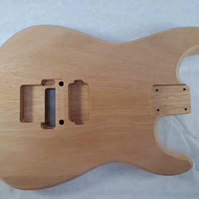 Unfinished Mahogany Hxx guitar body - for Fender Strat Stratocaster neck Floyd Rose J2311 image 1