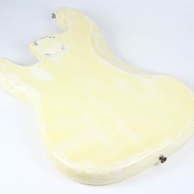1976-1977 Vintage Fender Precision Bass Olympic White/Blonde ~Refin~ 4-Bolt BODY PBass 1970s USA image 11
