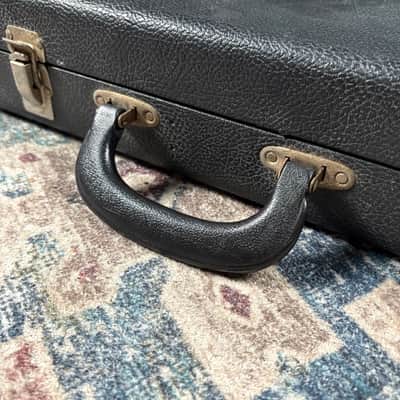 1970s-1980s Fender Mustang Musicmaster Lead I II III Vintage Black Tolex Hardshell Case! image 9