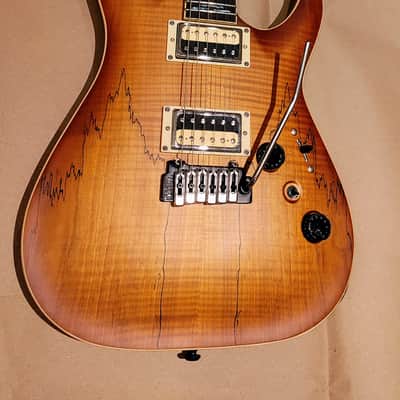 Schecter C-1 Exotic Spalted Maple 2020 Satin Natural Vintage Burst image 1