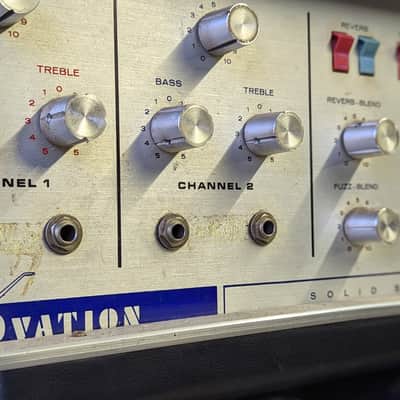 Vintage 1970s Ovation Dual Action System Solid State preamp + speaker columns image 3